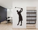 Golf Man Vinyl Decals Silhouette Modern Wall Art Sticker